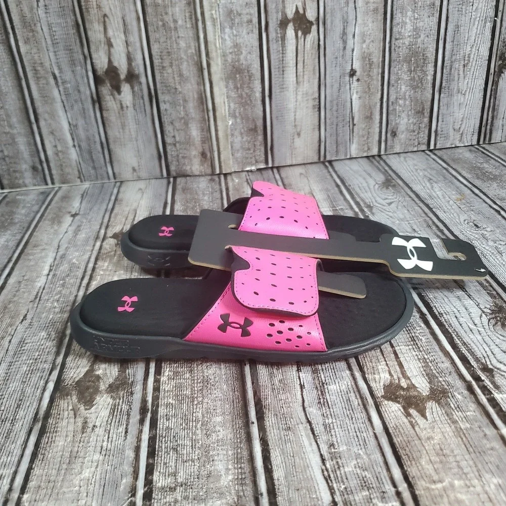 Under Armour Youth UA G Ignite Pro SL 302039-001 Slides Pink Size 4Y